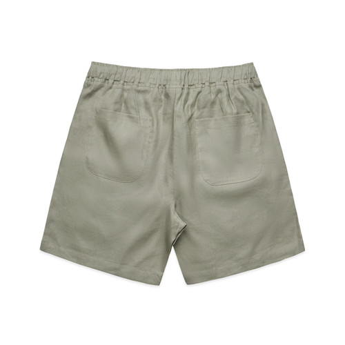 EUCALYPTUS - BACK linen-shorts-18"-eucalyptus-back